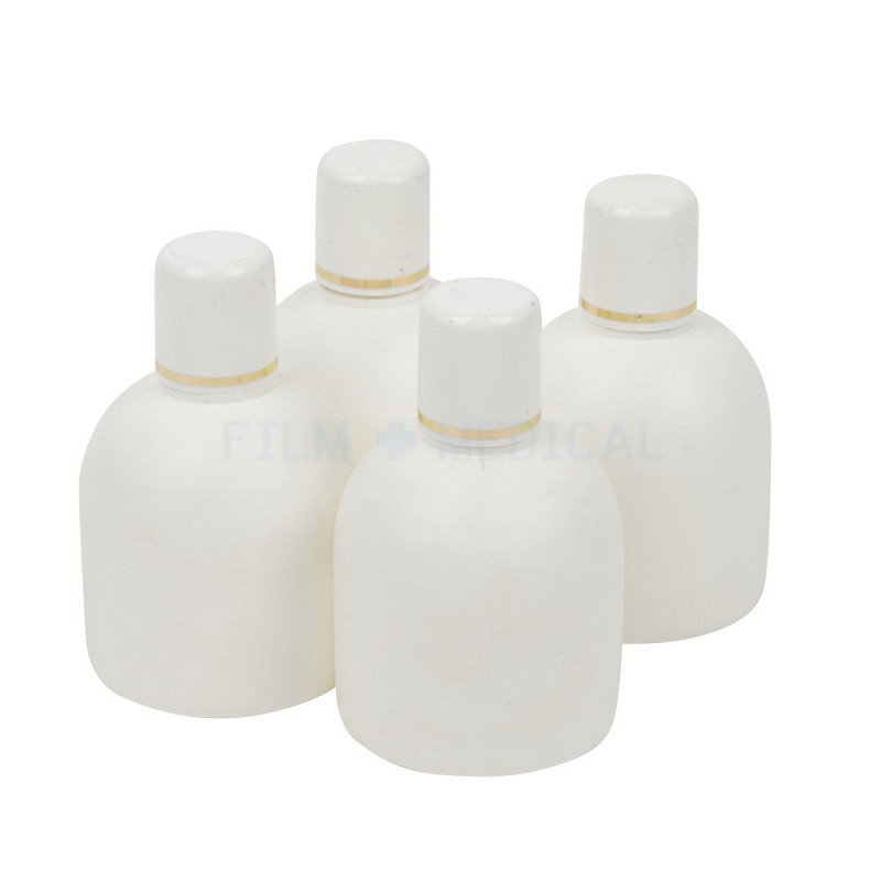 White Rounded Plastic Bottle 13cm Priced individually 